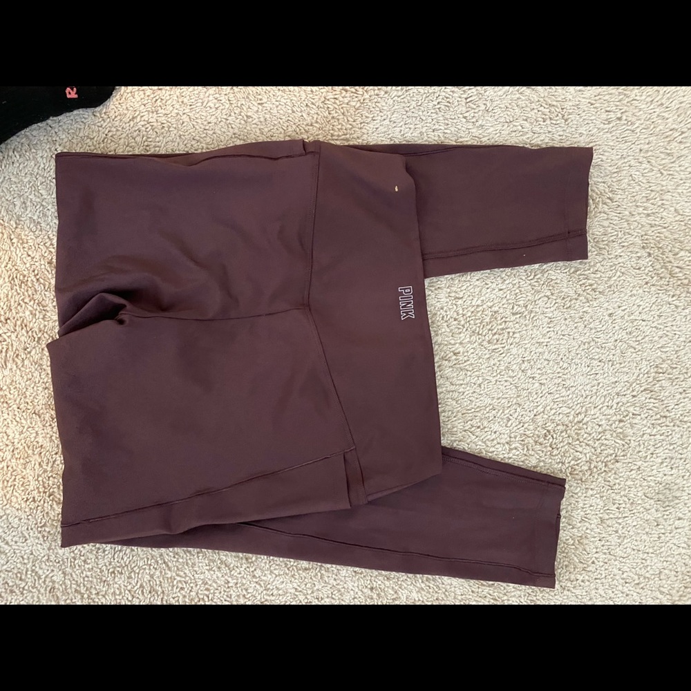Maroon Pink Workout Leggings
